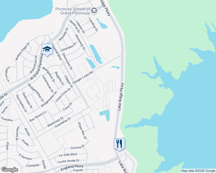 map of restaurants, bars, coffee shops, grocery stores, and more near 2301 Ballweg Road in Cedar Hill