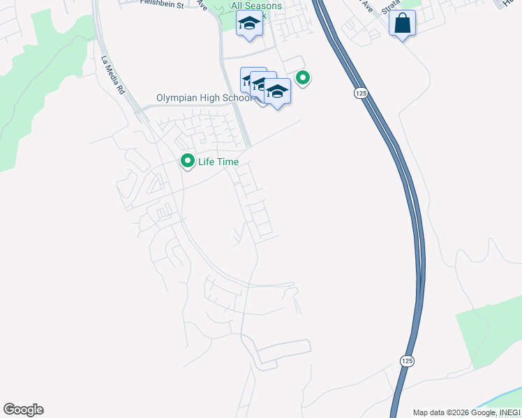 map of restaurants, bars, coffee shops, grocery stores, and more near 2027 Via Fontana in Chula Vista