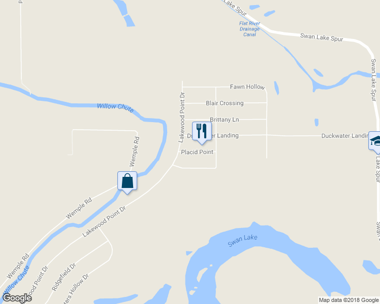 map of restaurants, bars, coffee shops, grocery stores, and more near 605 Placid Point in Bossier City