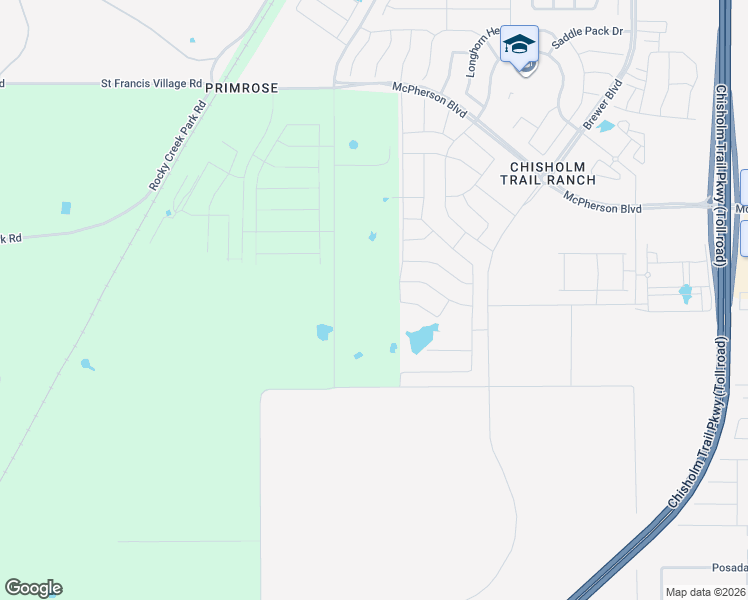 map of restaurants, bars, coffee shops, grocery stores, and more near 9905 Old Granbury Road in Crowley