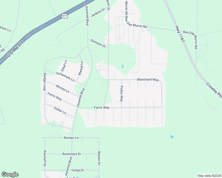 map of restaurants, bars, coffee shops, grocery stores, and more near 5401 Gebron Drive in Fort Worth