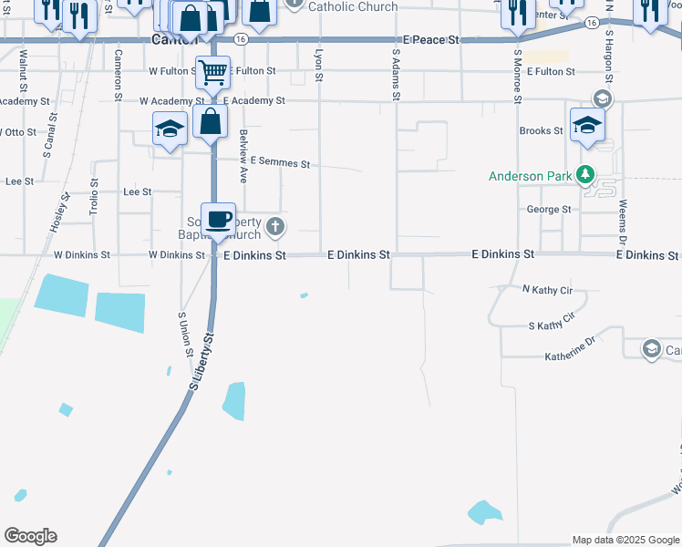 map of restaurants, bars, coffee shops, grocery stores, and more near 600-698 Sunnydale Dr in Canton