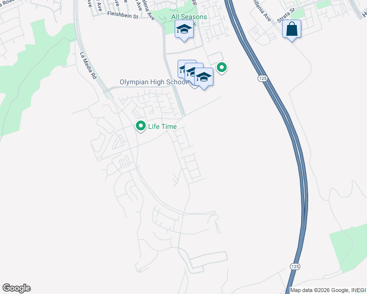 map of restaurants, bars, coffee shops, grocery stores, and more near 2042 Bluestone Circle in Chula Vista