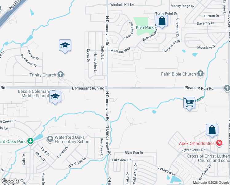 map of restaurants, bars, coffee shops, grocery stores, and more near 1922 West Pleasant Run Road in DeSoto