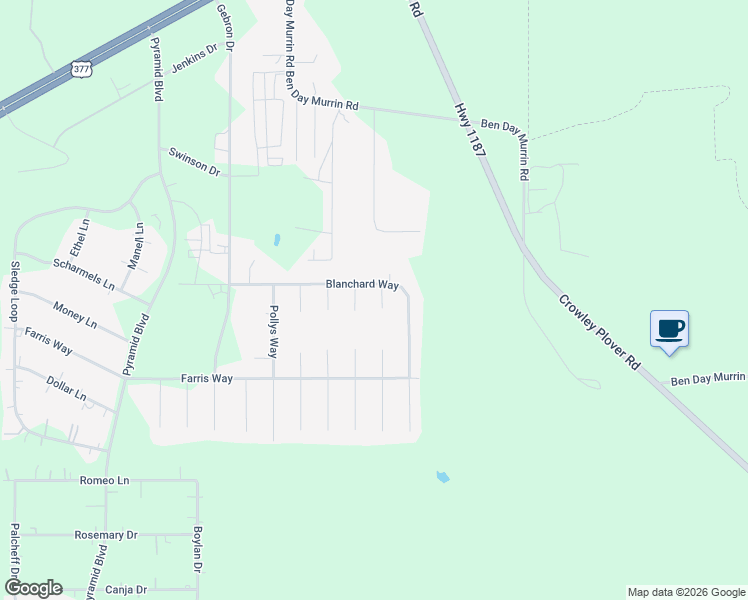 map of restaurants, bars, coffee shops, grocery stores, and more near 5400 Harrys PI in Fort Worth