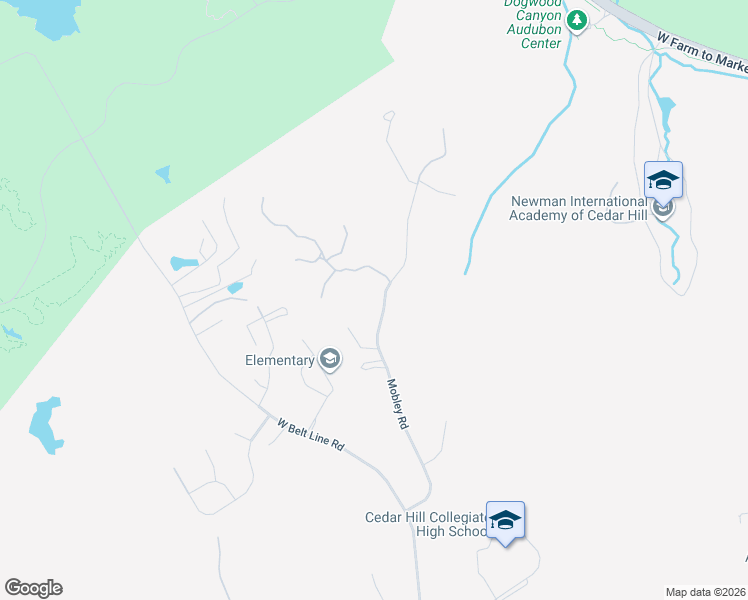 map of restaurants, bars, coffee shops, grocery stores, and more near 825 Mobley Road in Cedar Hill