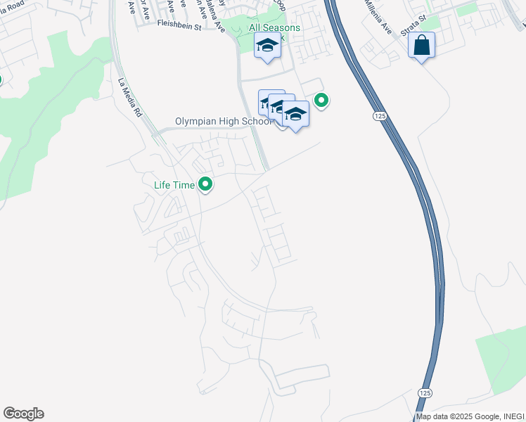 map of restaurants, bars, coffee shops, grocery stores, and more near 1791 Rock Mountain Road in Chula Vista