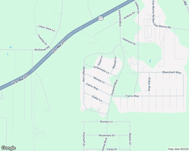 map of restaurants, bars, coffee shops, grocery stores, and more near 8242 Money Lane in Fort Worth