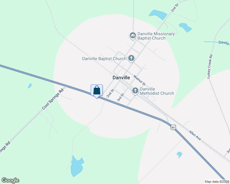 map of restaurants, bars, coffee shops, grocery stores, and more near 81 2nd Street in Danville