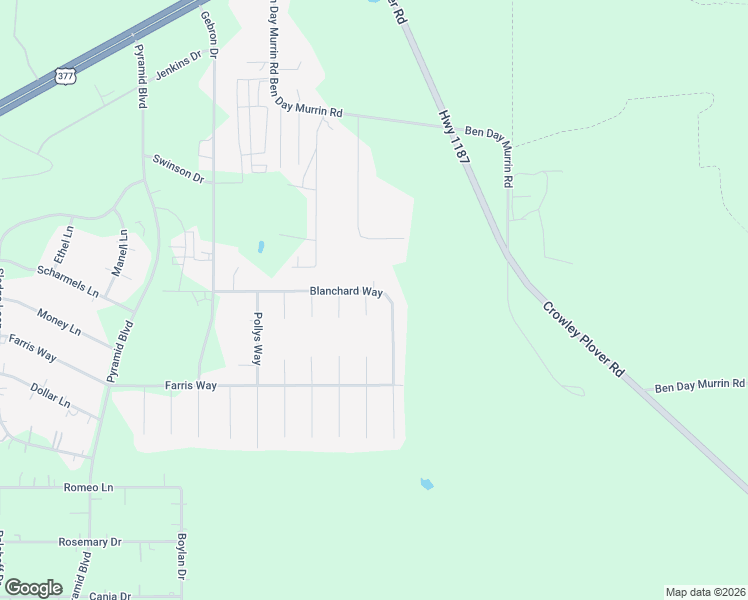 map of restaurants, bars, coffee shops, grocery stores, and more near 7588 Blanchard Way in Fort Worth
