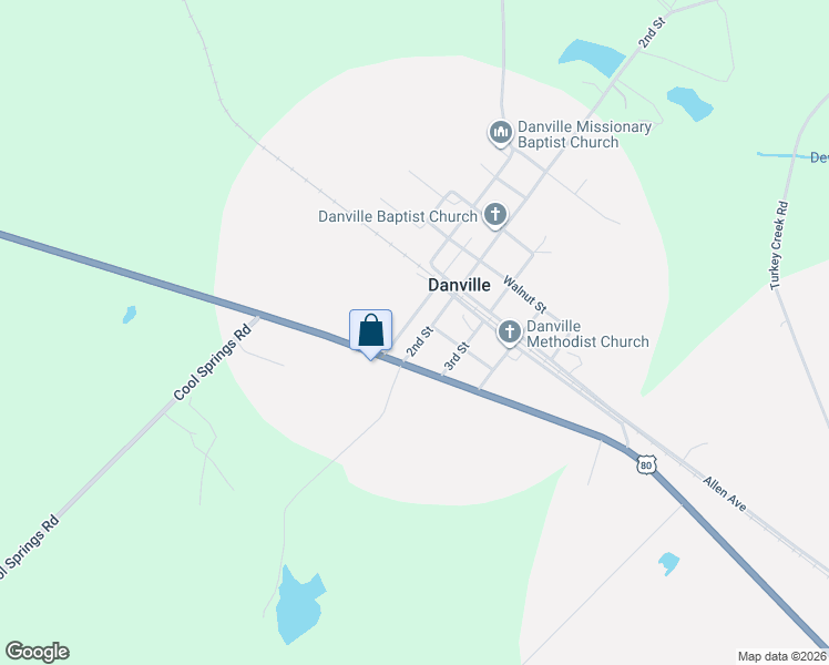 map of restaurants, bars, coffee shops, grocery stores, and more near 81 2nd Street in Danville