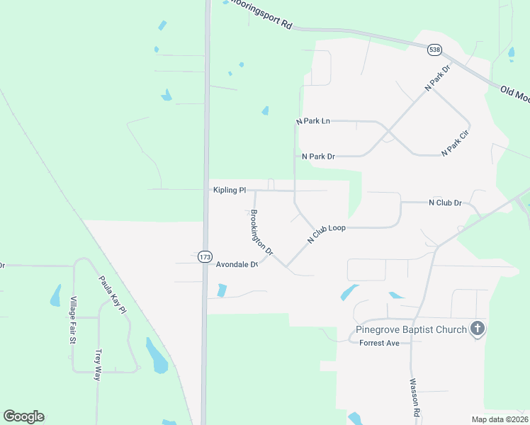 map of restaurants, bars, coffee shops, grocery stores, and more near 8348 Brookington Drive in Shreveport
