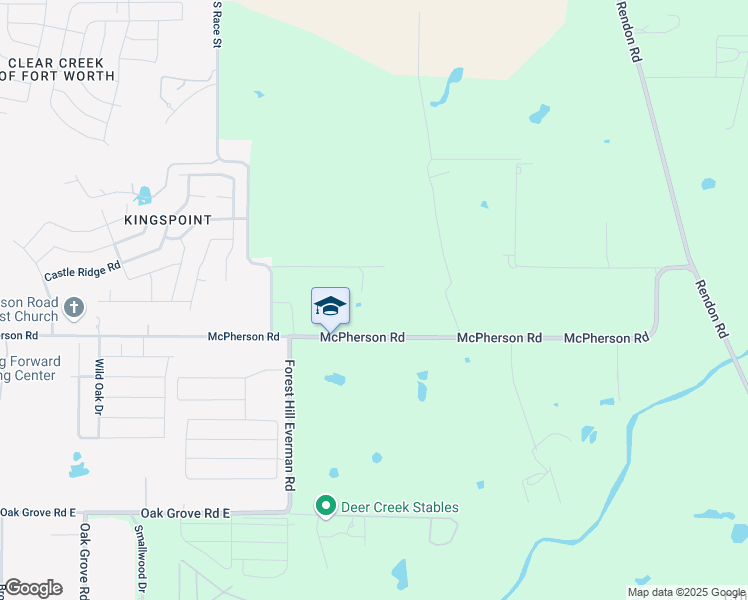 map of restaurants, bars, coffee shops, grocery stores, and more near 2203 McPherson Road in Fort Worth