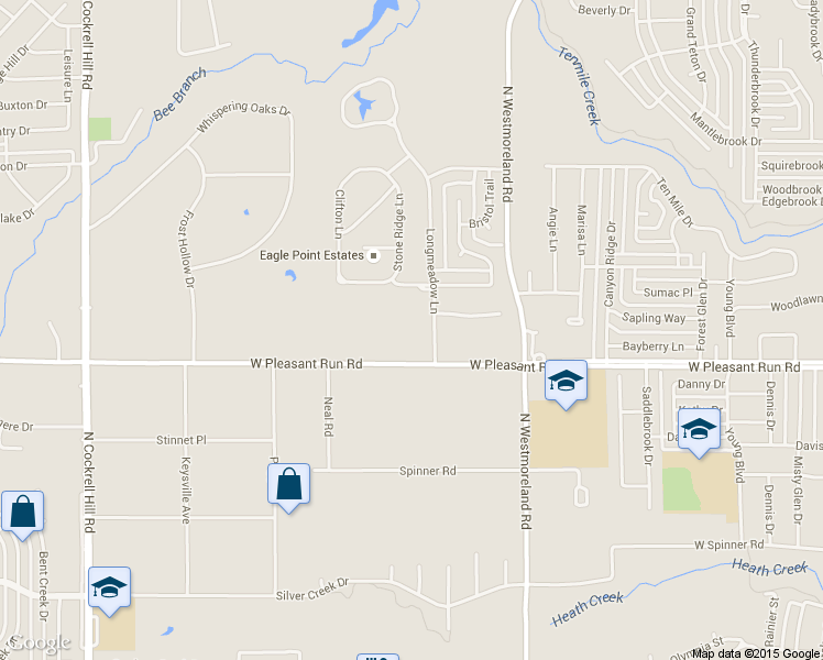 map of restaurants, bars, coffee shops, grocery stores, and more near 905 West Pleasant Run Road in DeSoto