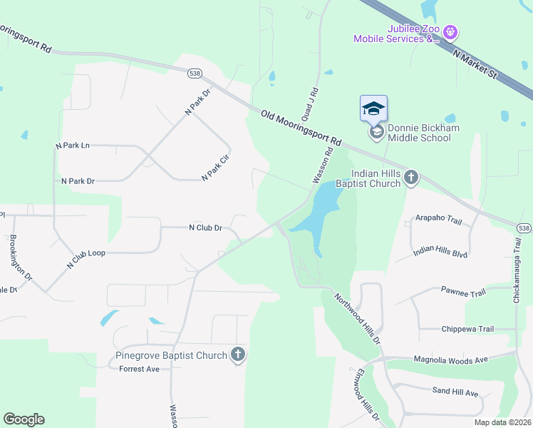 map of restaurants, bars, coffee shops, grocery stores, and more near 8347 Wasson Road in Shreveport