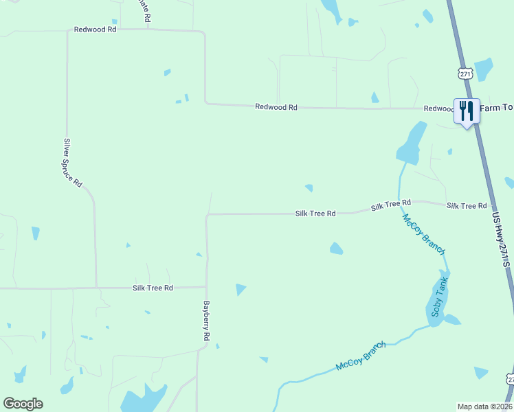map of restaurants, bars, coffee shops, grocery stores, and more near 2496 Silk Tree Road in Gilmer