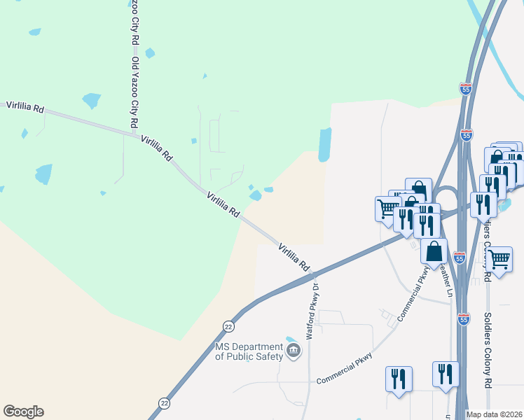 map of restaurants, bars, coffee shops, grocery stores, and more near 154 Virlilia Road in Canton