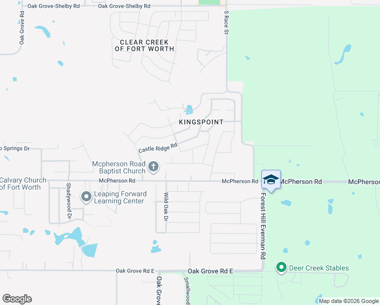 map of restaurants, bars, coffee shops, grocery stores, and more near 1524 Hazelnut Drive in Fort Worth