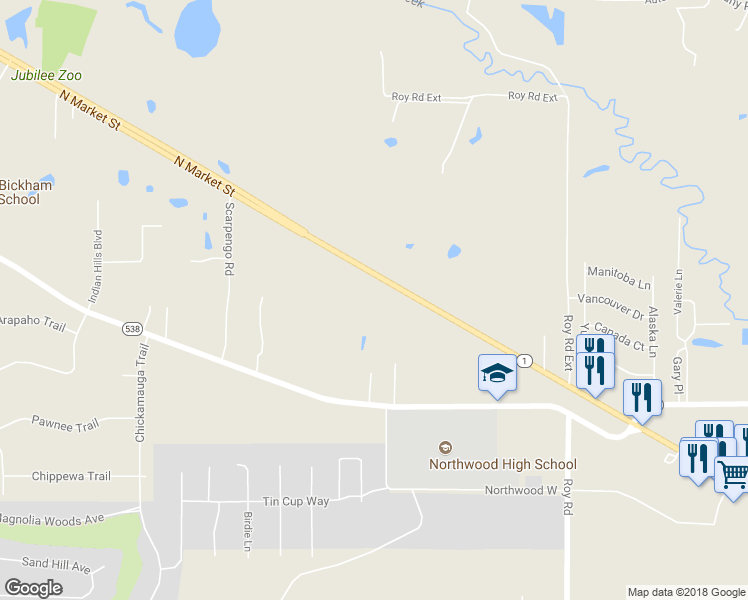 map of restaurants, bars, coffee shops, grocery stores, and more near 6025 North Market Street in Shreveport