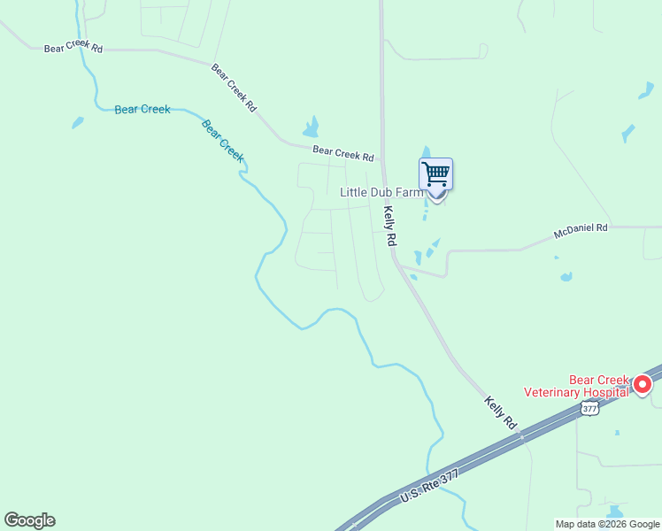 map of restaurants, bars, coffee shops, grocery stores, and more near 4850-5038 Kelly Road in Aledo