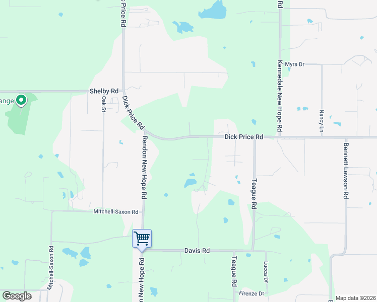 map of restaurants, bars, coffee shops, grocery stores, and more near 9717 Elm Creek Way in Fort Worth