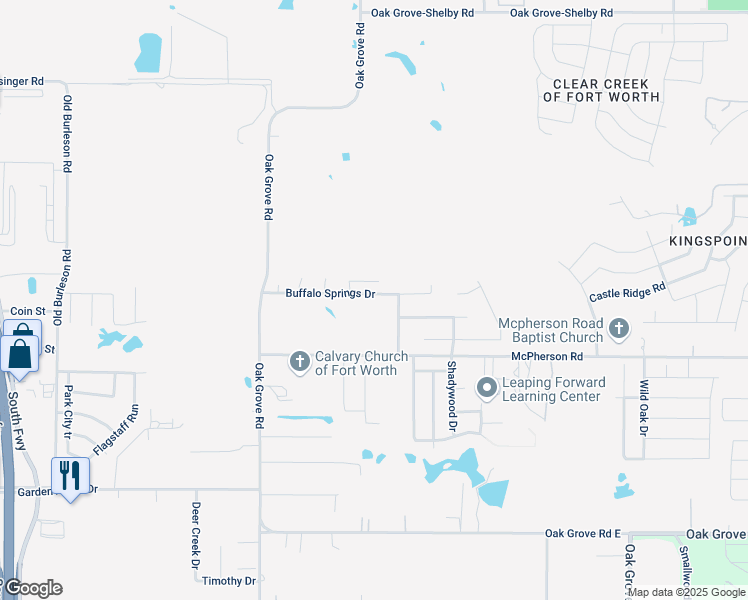 map of restaurants, bars, coffee shops, grocery stores, and more near 10420 Phantom Hill Road in Fort Worth