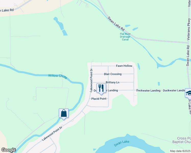 map of restaurants, bars, coffee shops, grocery stores, and more near 803 Brittany Lane in Bossier City