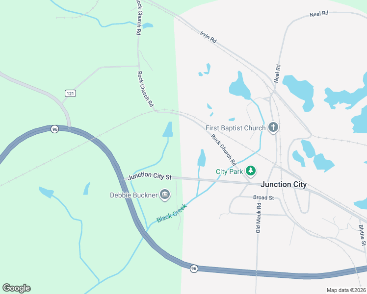 map of restaurants, bars, coffee shops, grocery stores, and more near Junction City Street in Junction City