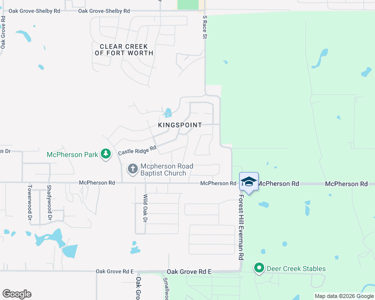 map of restaurants, bars, coffee shops, grocery stores, and more near 10209 Cherrytree Lane in Fort Worth