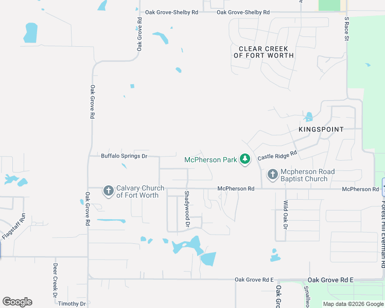 map of restaurants, bars, coffee shops, grocery stores, and more near 1105 Manhassett Court in Fort Worth