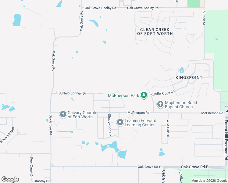 map of restaurants, bars, coffee shops, grocery stores, and more near 1117 Manhassett Court in Fort Worth