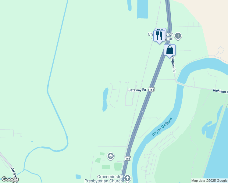 map of restaurants, bars, coffee shops, grocery stores, and more near Gateway Road in Monroe
