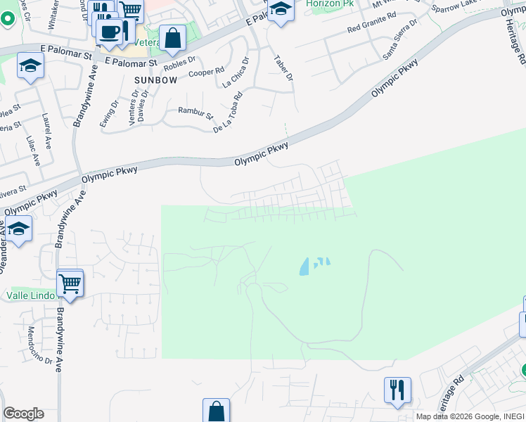 map of restaurants, bars, coffee shops, grocery stores, and more near 782 Vada Street in Chula Vista