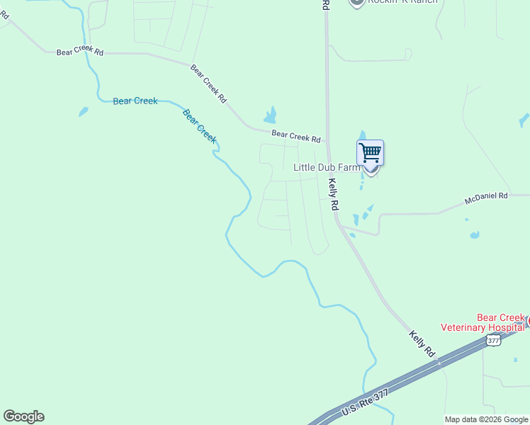 map of restaurants, bars, coffee shops, grocery stores, and more near 4850-5038 Kelly Road in Aledo