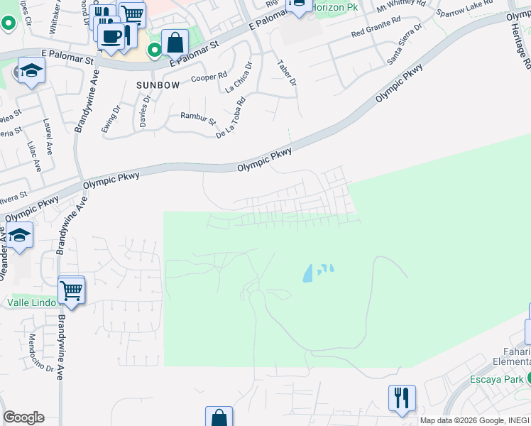 map of restaurants, bars, coffee shops, grocery stores, and more near in Chula Vista