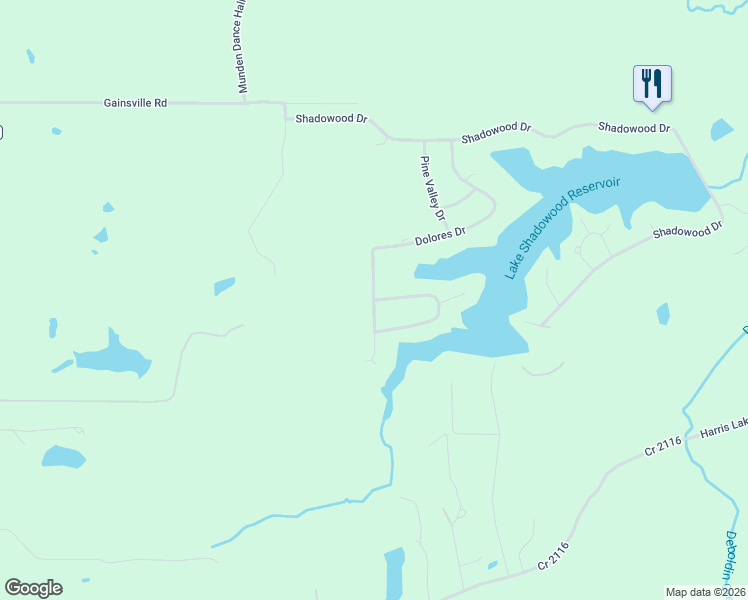 map of restaurants, bars, coffee shops, grocery stores, and more near Dolores Drive in Marshall