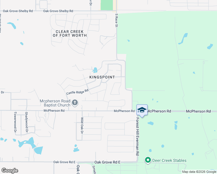 map of restaurants, bars, coffee shops, grocery stores, and more near 10209 Cherrytree Lane in Fort Worth