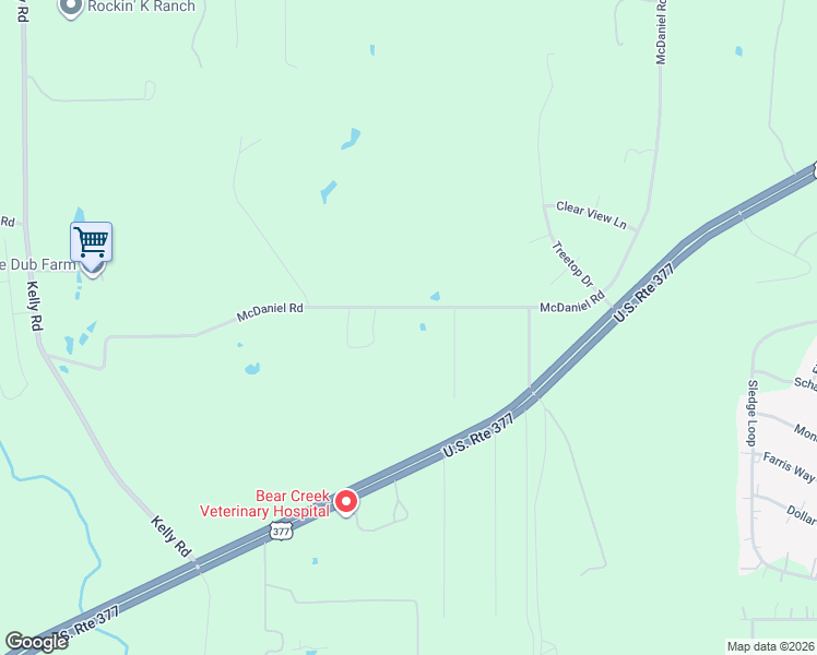 map of restaurants, bars, coffee shops, grocery stores, and more near 9375 McDaniel Rd in Fort Worth