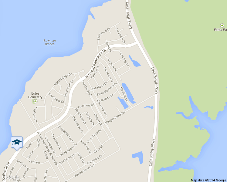 map of restaurants, bars, coffee shops, grocery stores, and more near 2520 Marina Dr in Grand Prairie