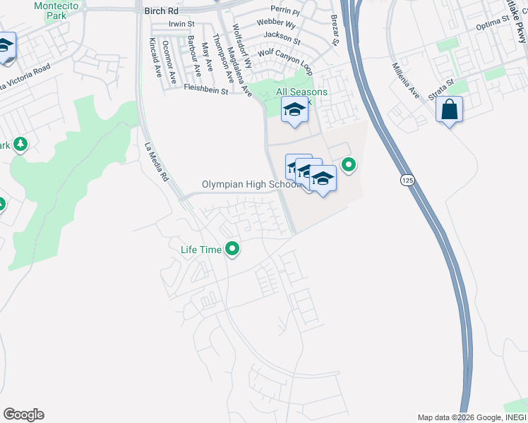 map of restaurants, bars, coffee shops, grocery stores, and more near 1925 Magdalena Avenue in Chula Vista