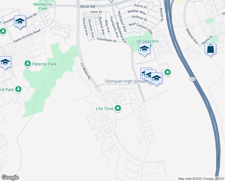 map of restaurants, bars, coffee shops, grocery stores, and more near 2055 Paseo Belluno in Chula Vista