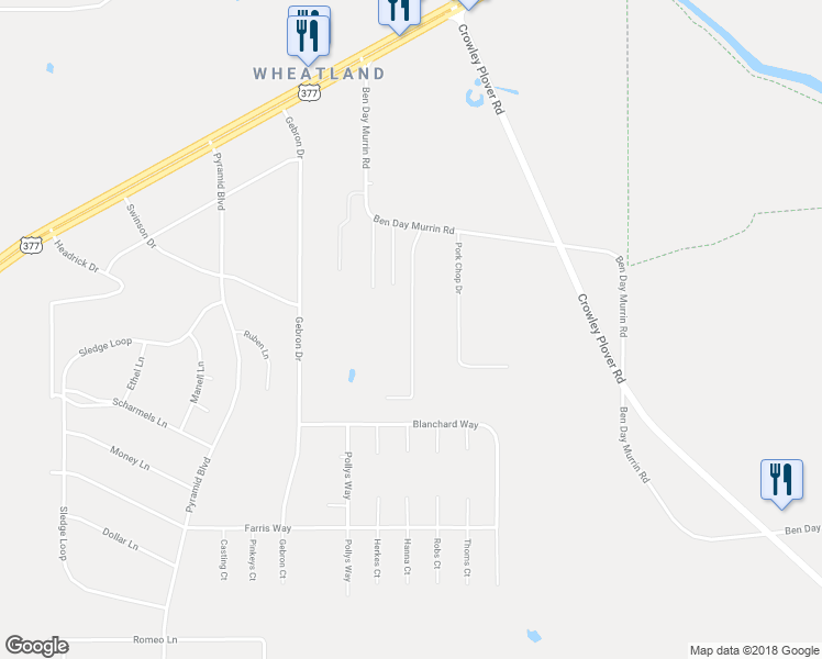 map of restaurants, bars, coffee shops, grocery stores, and more near 5136 Ben Day Murrin Road in Fort Worth
