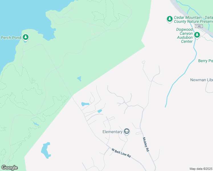 map of restaurants, bars, coffee shops, grocery stores, and more near 1643 Promontory Drive in Cedar Hill