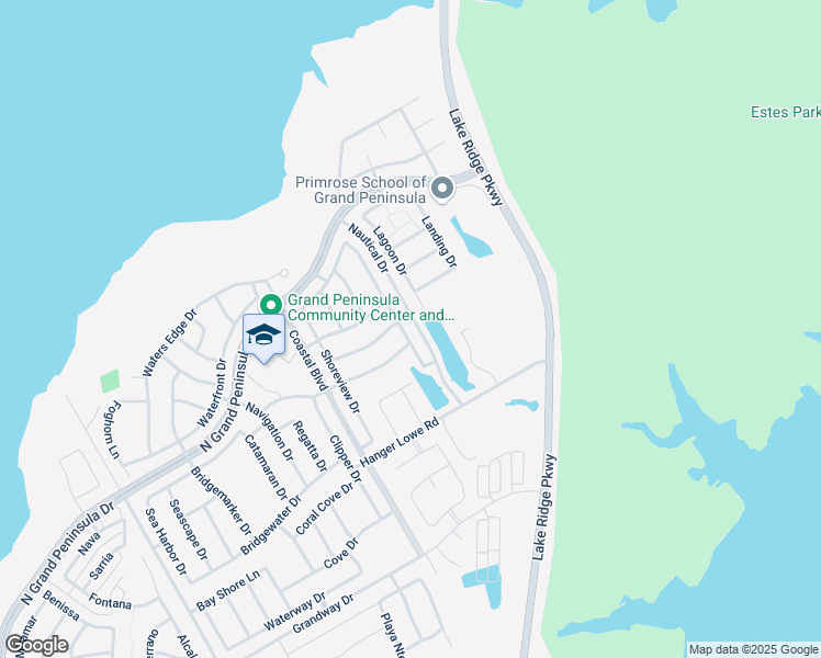 map of restaurants, bars, coffee shops, grocery stores, and more near 2520 Marina Drive in Grand Prairie