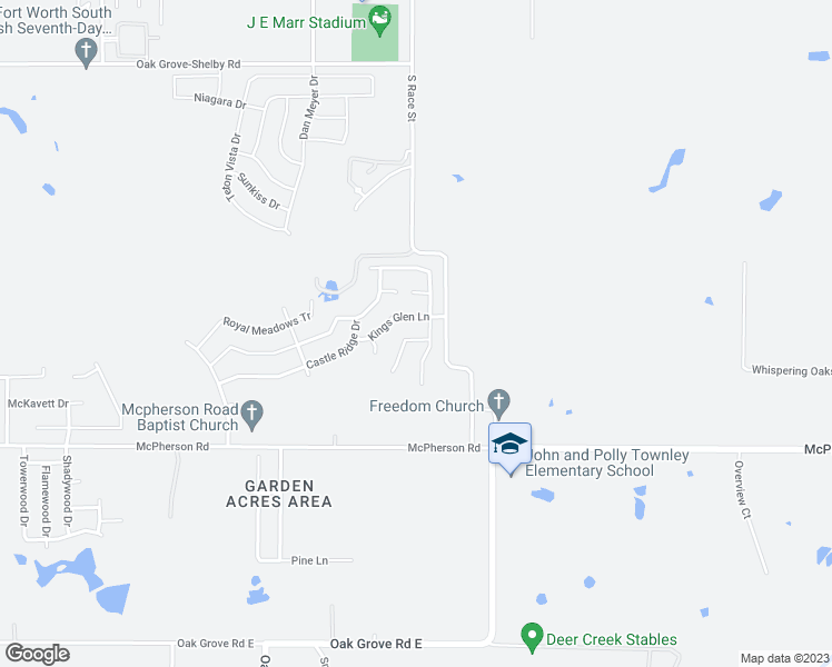 map of restaurants, bars, coffee shops, grocery stores, and more near 10208 Almondtree Drive in Fort Worth