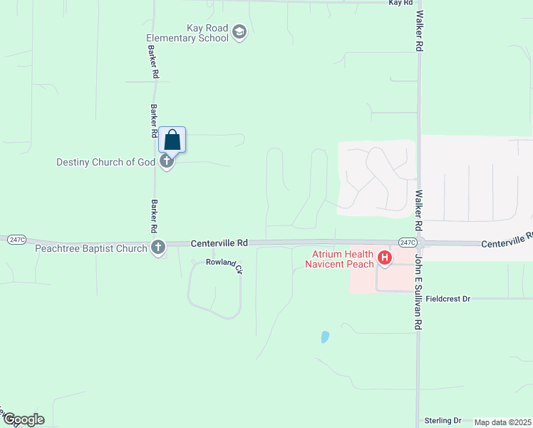 map of restaurants, bars, coffee shops, grocery stores, and more near 161 Hawks Ridge Trace in Byron
