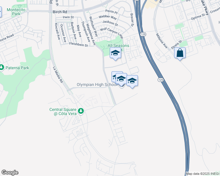 map of restaurants, bars, coffee shops, grocery stores, and more near 1925 Magdalena Avenue in Chula Vista