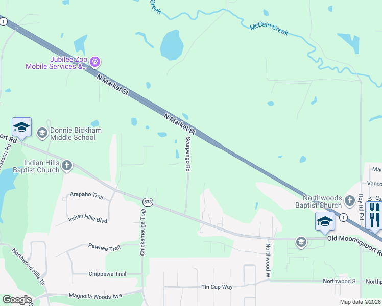 map of restaurants, bars, coffee shops, grocery stores, and more near 1015 Scarpengo Road in Shreveport