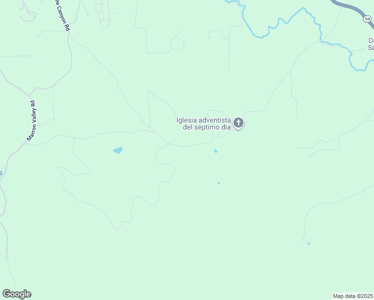 map of restaurants, bars, coffee shops, grocery stores, and more near 18597 Bee Canyon Road in Dulzura