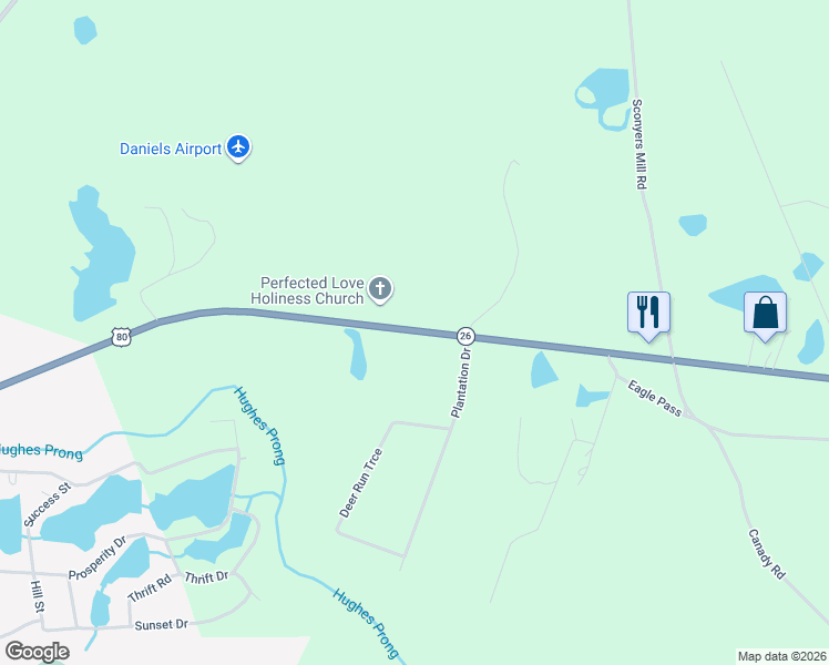 map of restaurants, bars, coffee shops, grocery stores, and more near 1152 U.S. 80 in Swainsboro